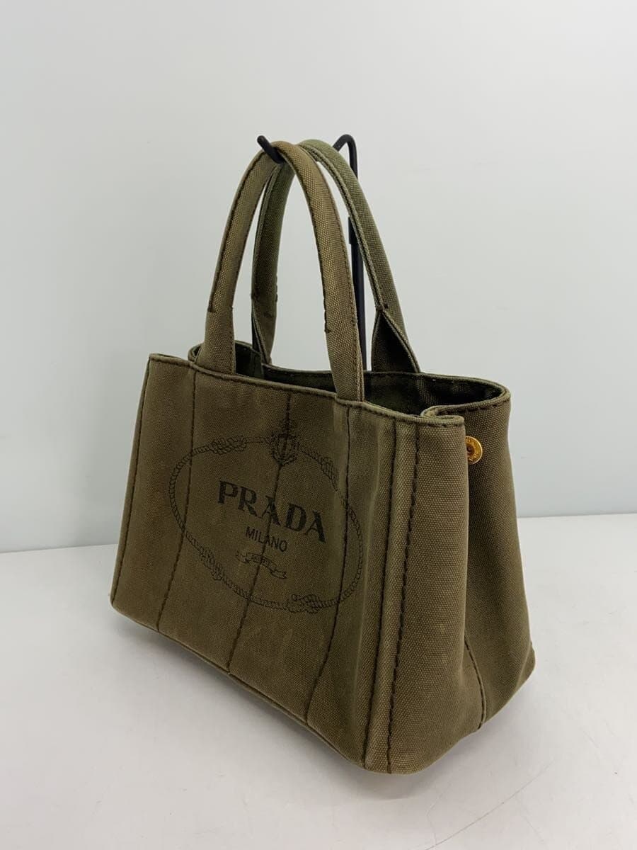 PRADA Tote Bag Canvas KHK B24390 2