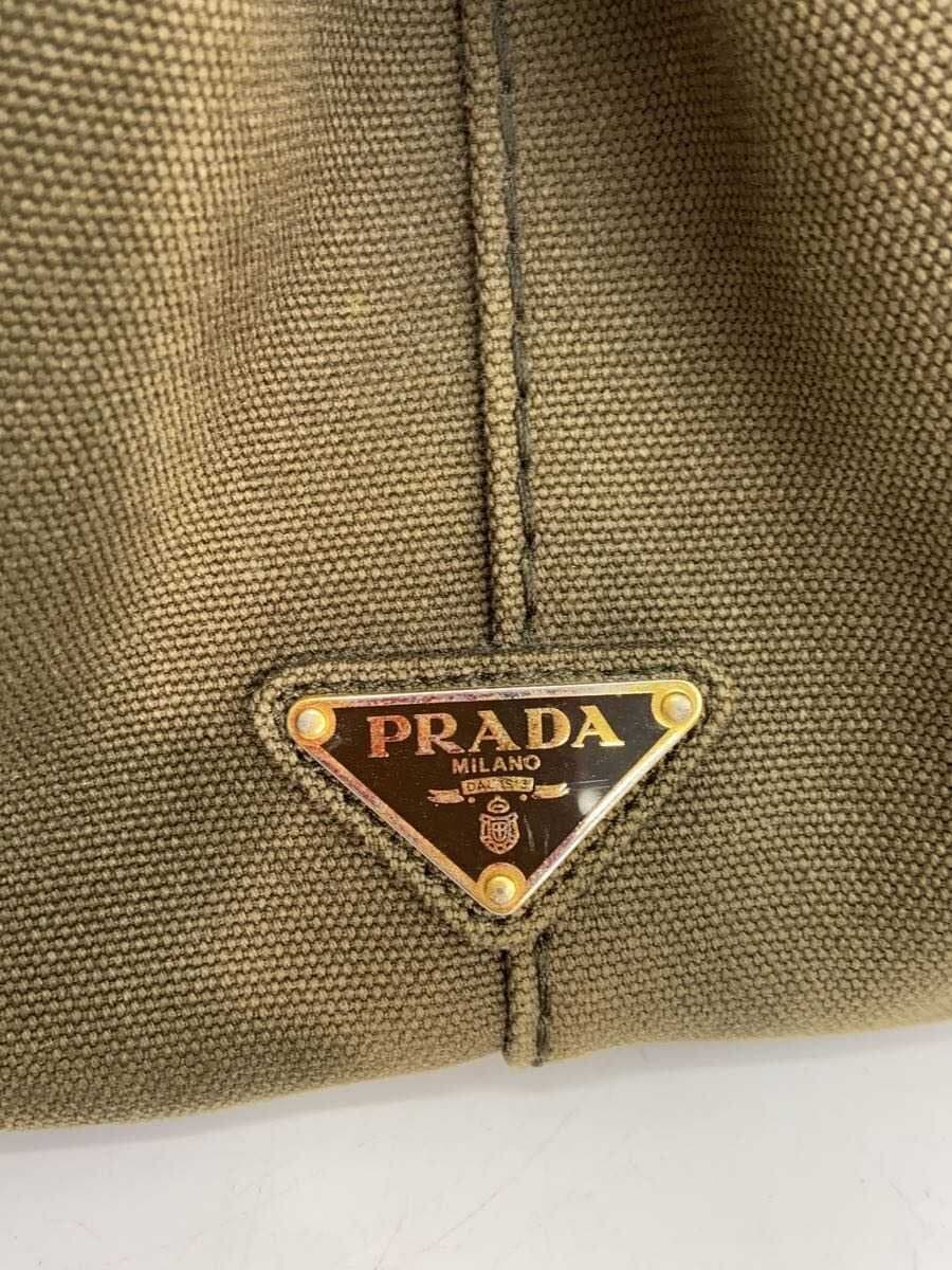 PRADA Tote Bag Canvas KHK B24390 5