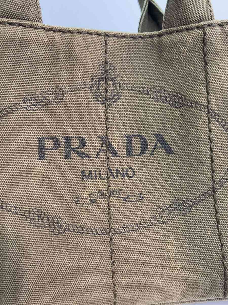 PRADA Tote Bag Canvas KHK B24390 7