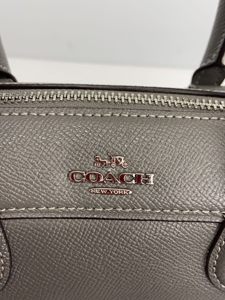 COACH Shoulder Bag GRY Solid F32202 5