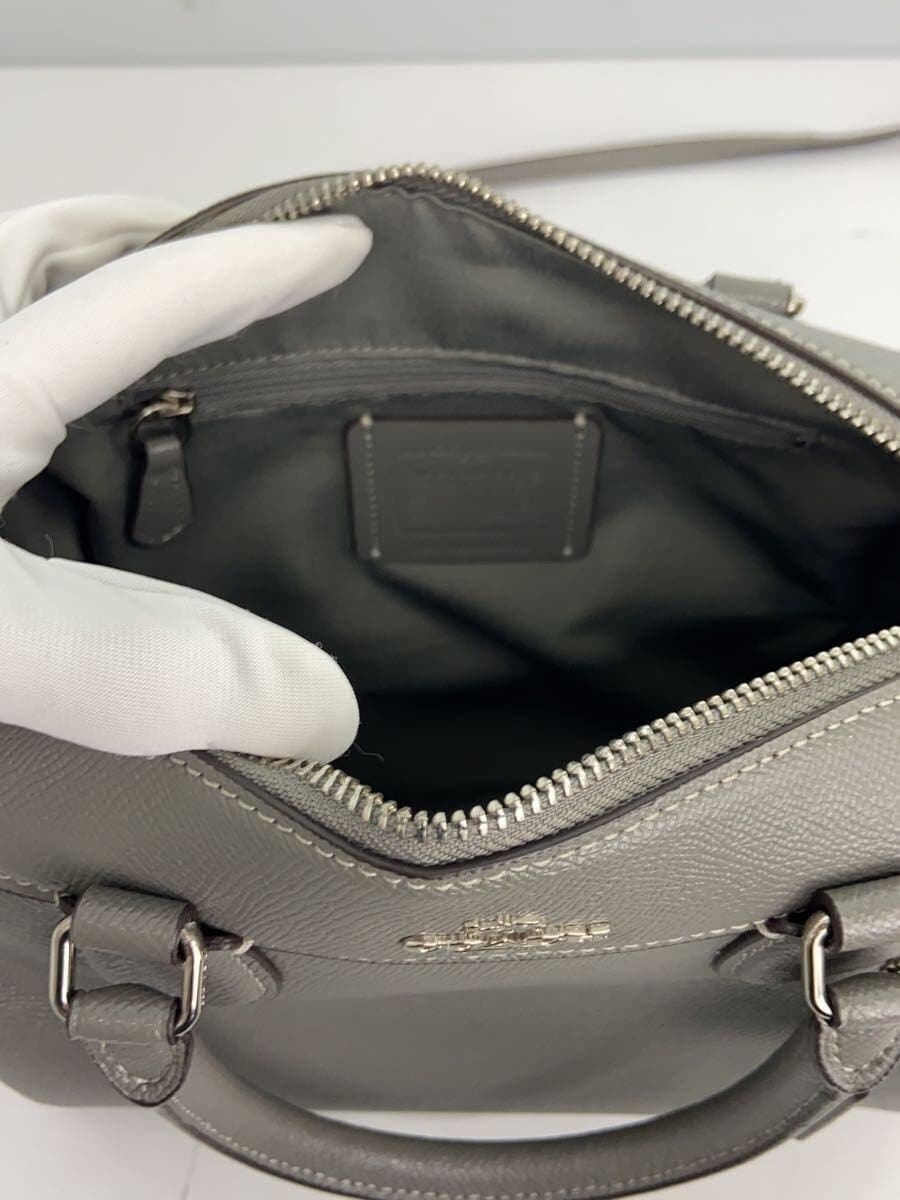 COACH Shoulder Bag GRY Solid F32202 6