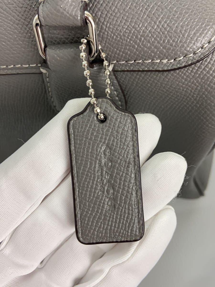 COACH Shoulder Bag GRY Solid F32202 7