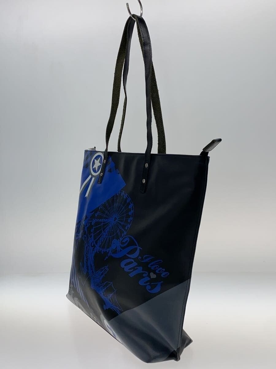 CASTELBAJAC Tote Bag Leather BLK 2