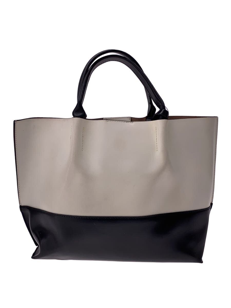 GIANNI CHIARINI2-Way Tote Bag Leather WHT Solid