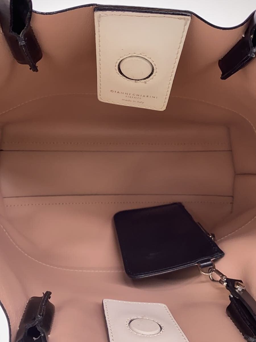 GIANNI CHIARINI2-Way Tote Bag Leather WHT Solid 6