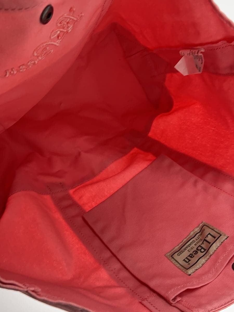 L.L.Bean Tote Bag Canvas PNK Solid 526075 6