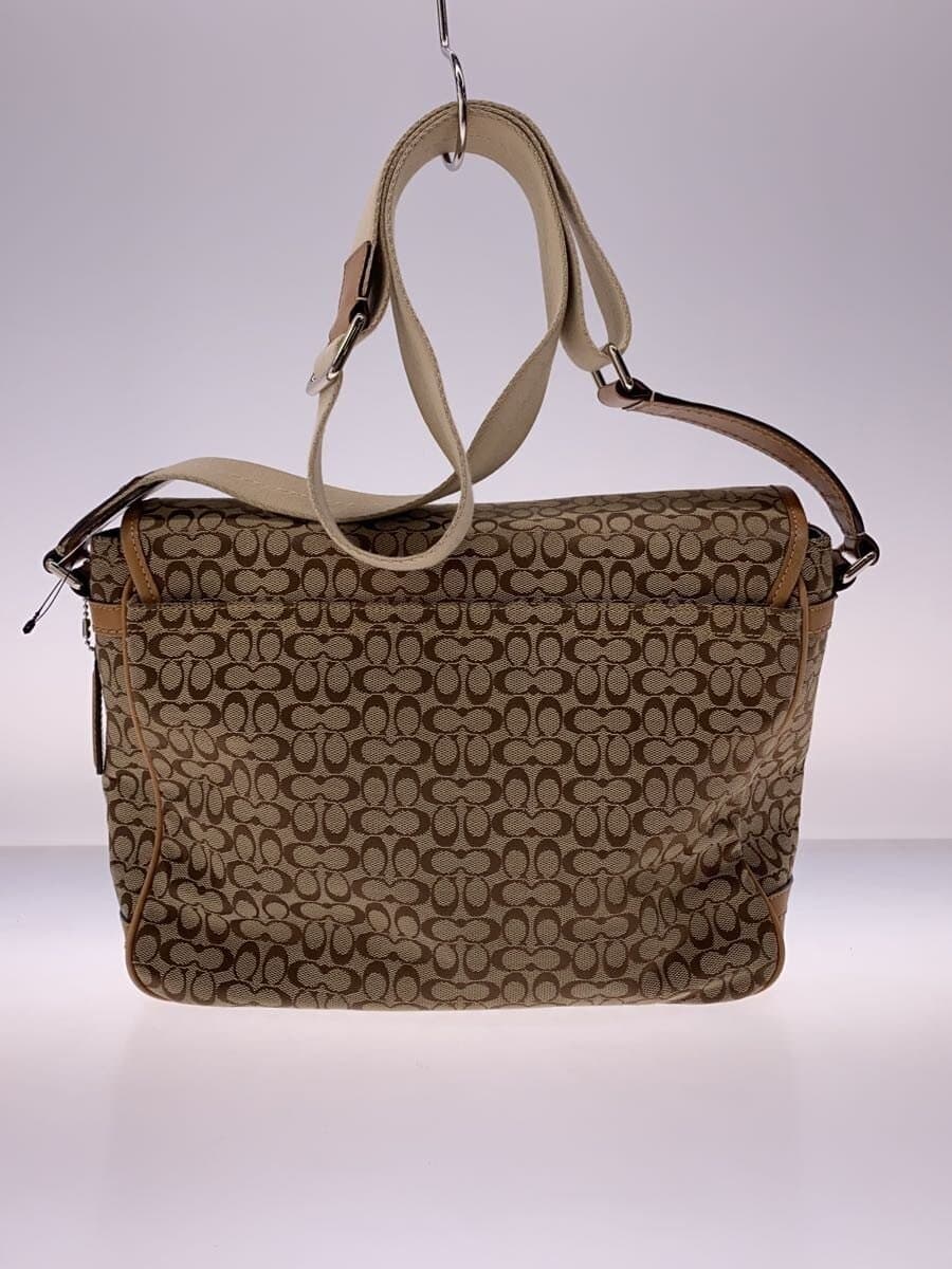 COACH Signature Messenger Bag Beige All Over Pattern F70283 3
