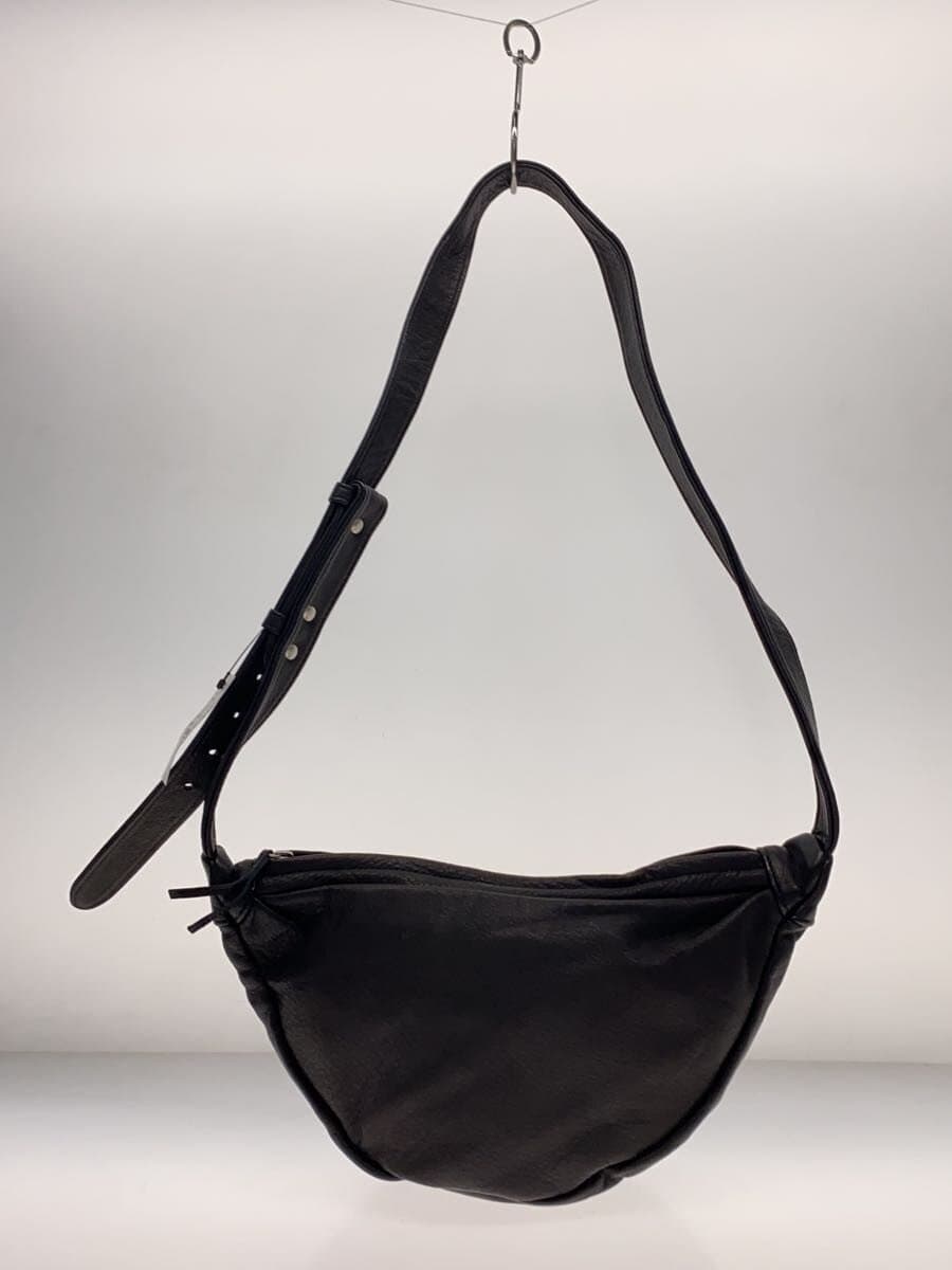 SLOW&CO One Shoulder Bag Shibo Leather Leather Black Plain 3