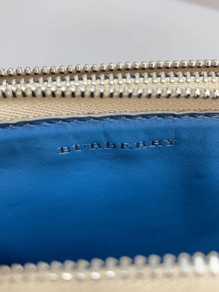 BURBERRY Shoulder Bag Leather Beige Solid 3 Zip 5