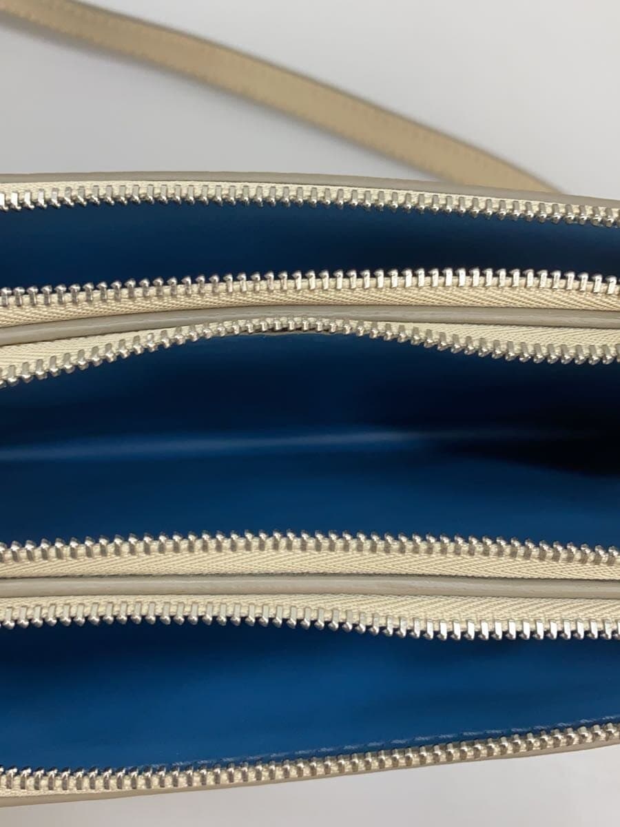 BURBERRY Shoulder Bag Leather Beige Solid 3 Zip 6