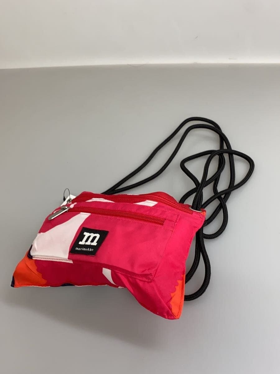 marimekko Shoulder Bag Polyester Pink Floral 2