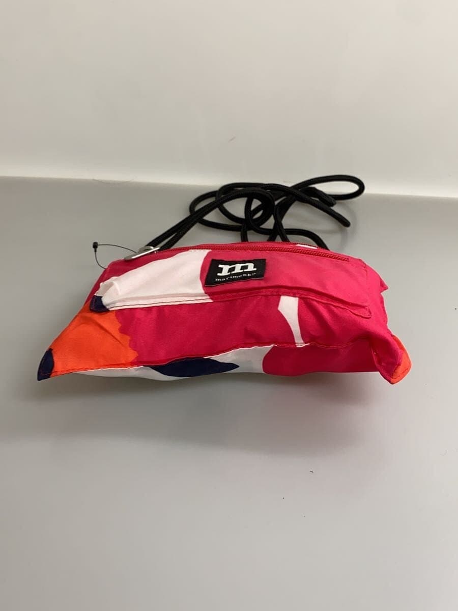 marimekko Shoulder Bag Polyester Pink Floral 4