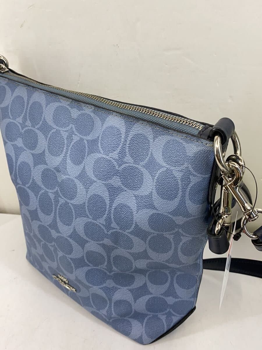 COACH Shoulder Bag PVC BLU All Over Pattern 2