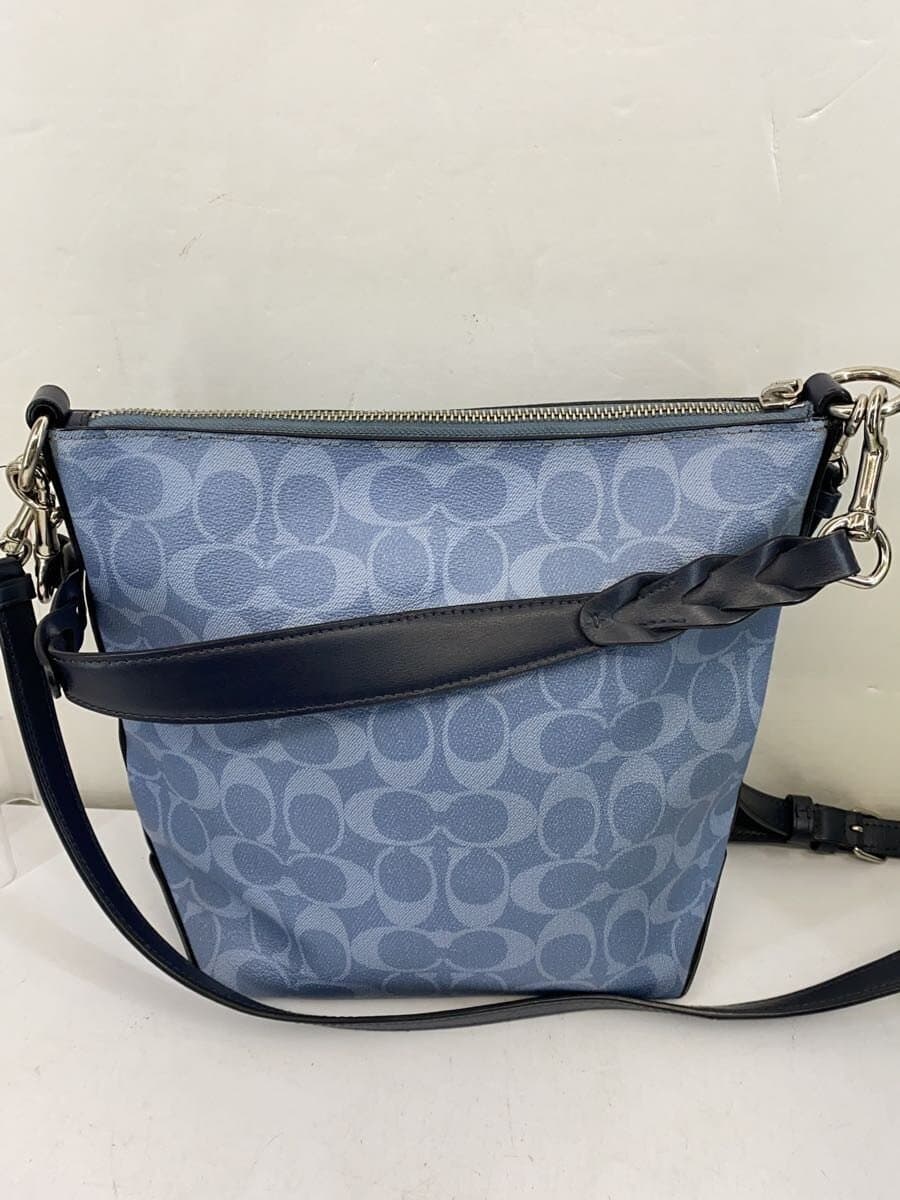 COACH Shoulder Bag PVC BLU All Over Pattern 3