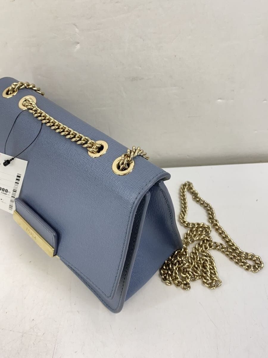 FURLA Shoulder Bag Leather BLU Solid 2