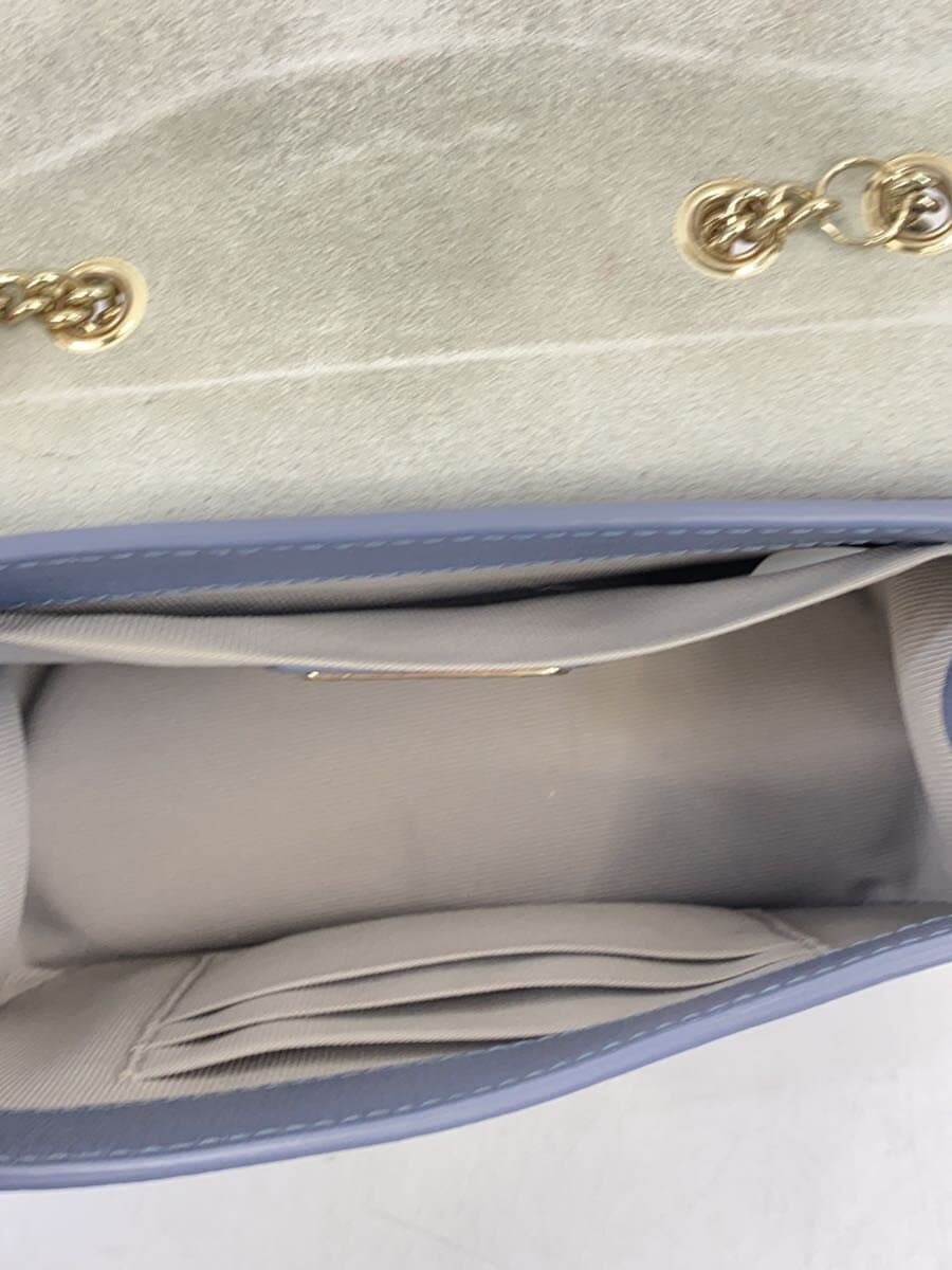 FURLA Shoulder Bag Leather BLU Solid 6