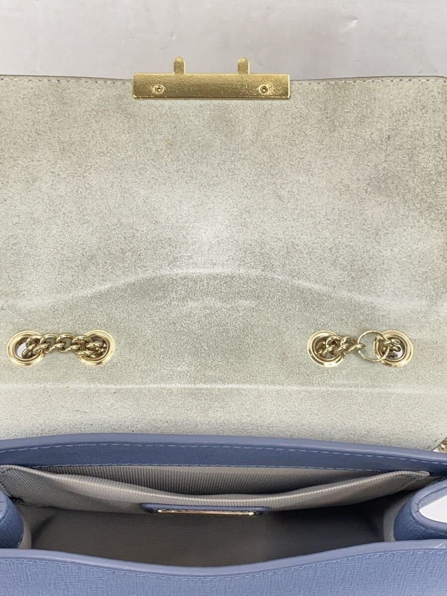 FURLA Shoulder Bag Leather BLU Solid 7