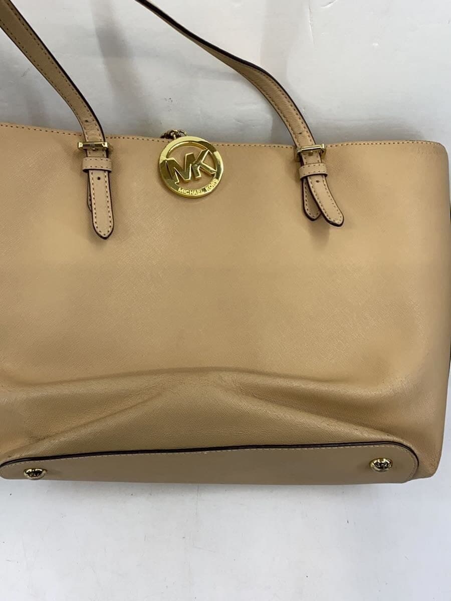 MICHAEL KORS Tote Bag Leather BEG Solid AP-1609 2