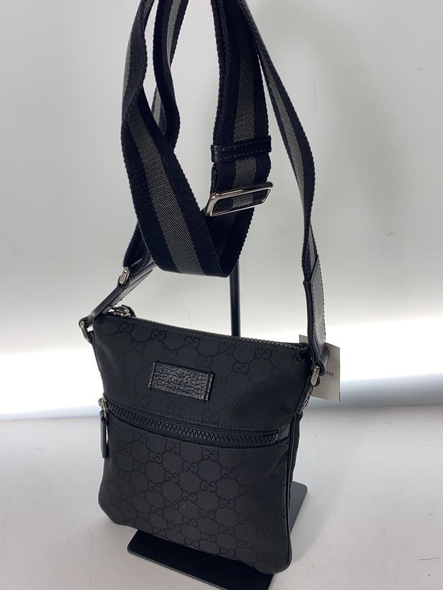 GUCCI Shoulder Bag Nylon BLK All Over Pattern 449183 2