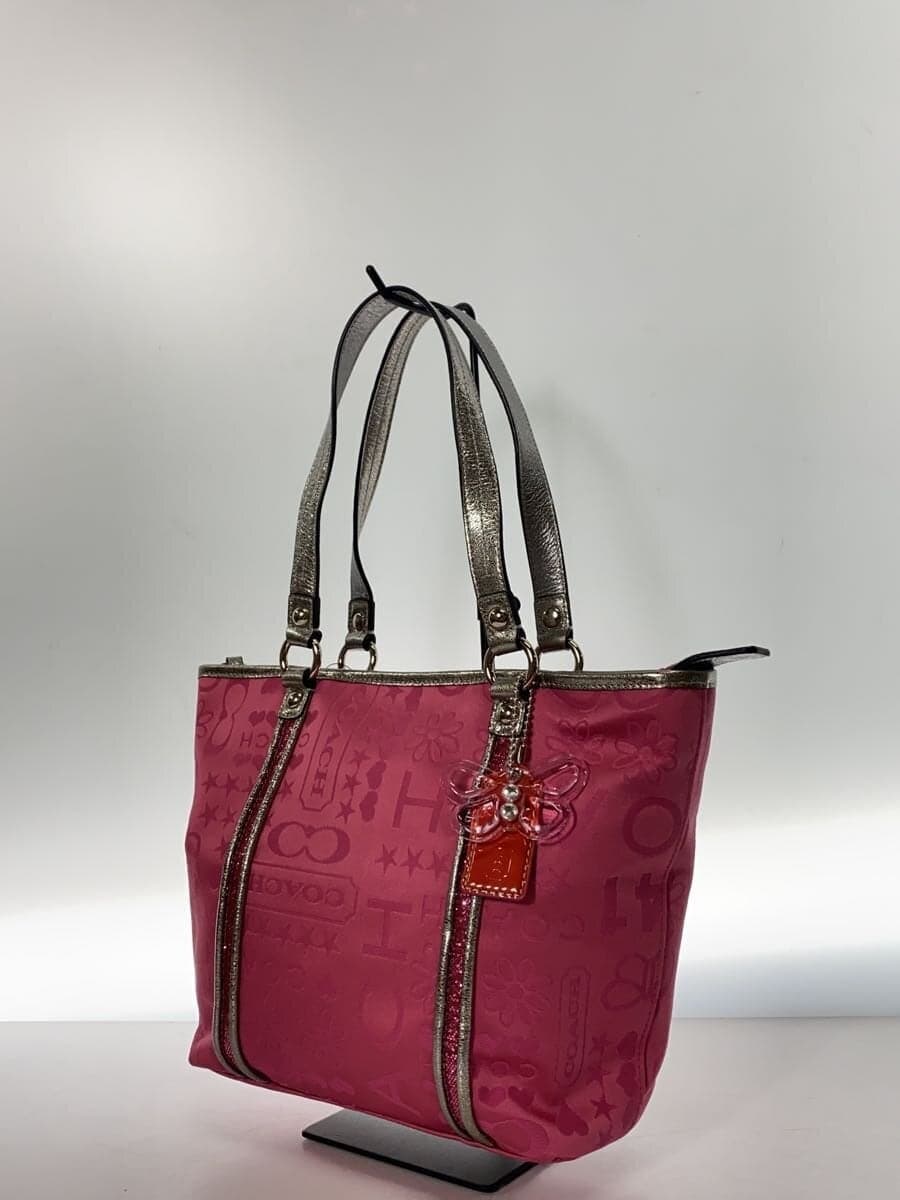 COACH Tote Bag Canvas PNK F15709 2