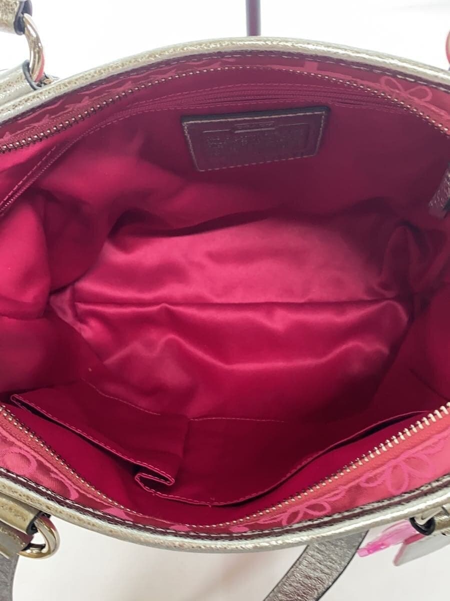 COACH Tote Bag Canvas PNK F15709 6