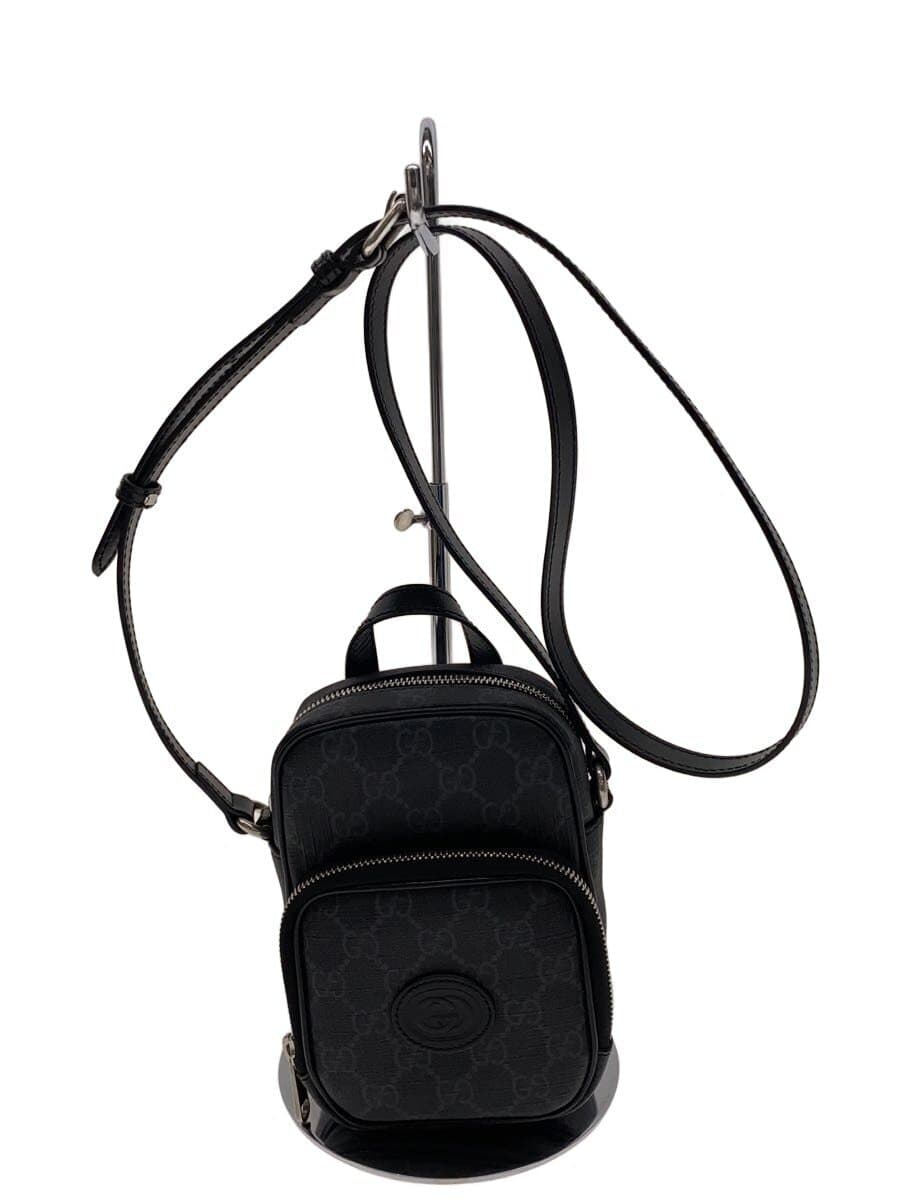 GUCCI Shoulder Bag_Interlocking G_GG Supreme BLK All Over Pattern