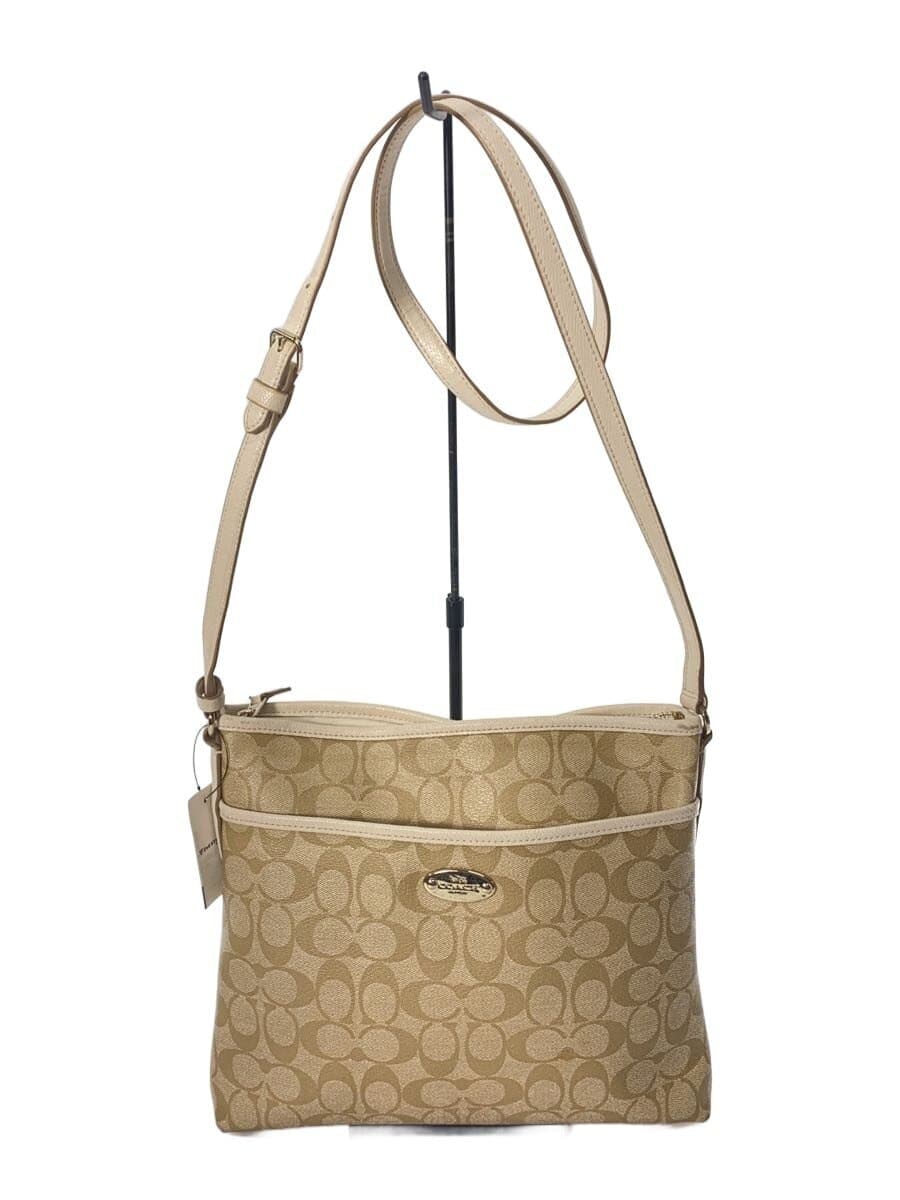 COACH Shoulder Bag PVC BEG F34938