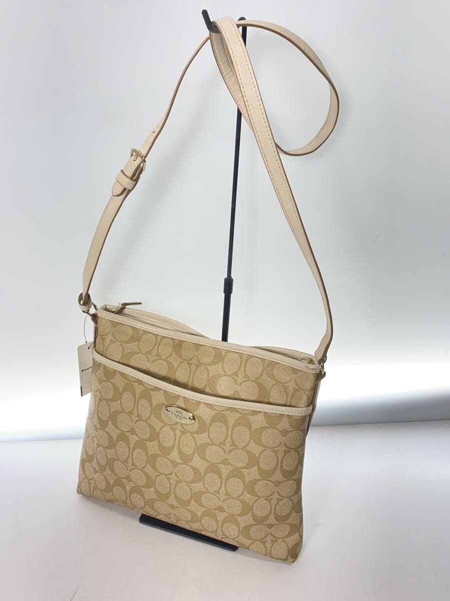 COACH Shoulder Bag PVC BEG F34938 2