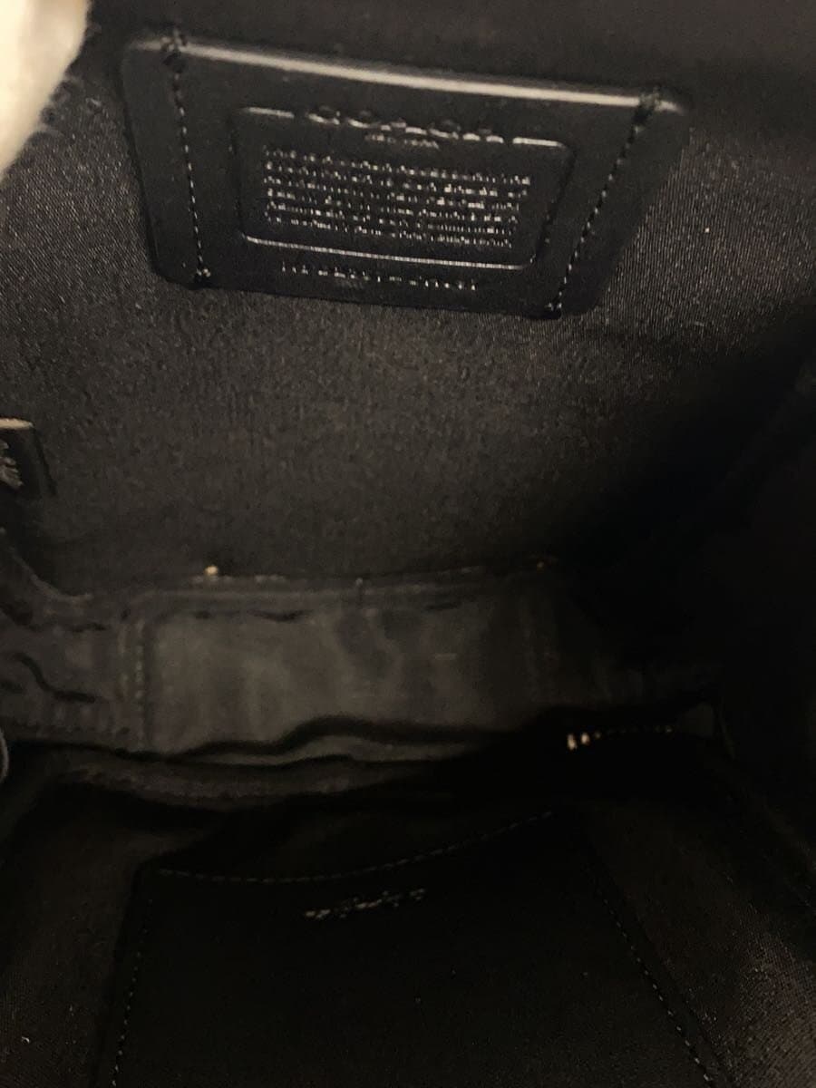 COACH Shoulder Bag Canvas BLK CH097 6