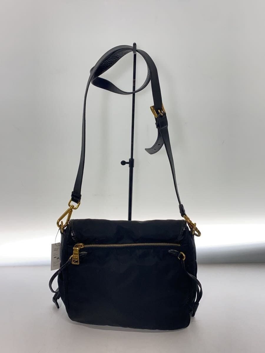 PRADA Nylon Messenger Bag Shoulder Bag Nylon BLK 3