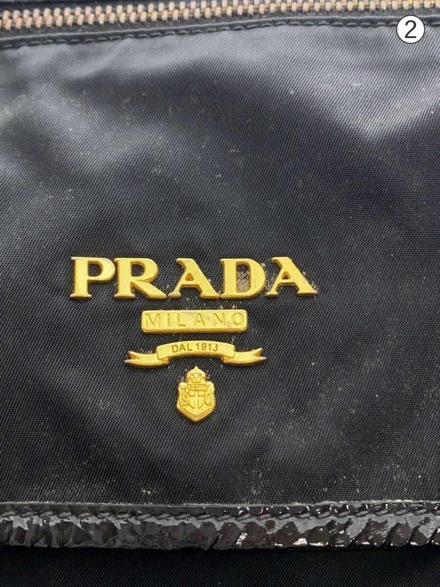 PRADA Nylon Messenger Bag Shoulder Bag Nylon BLK 8
