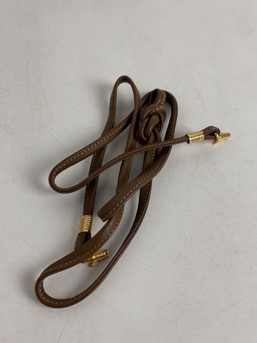 BORBONESE2-Way Shoulder Bag Leather Brown Quail Pattern 7