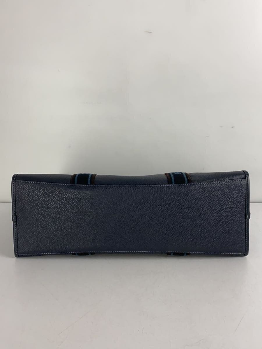 COACHSMITH Tote Bag Leather Navy Solid CM716 4