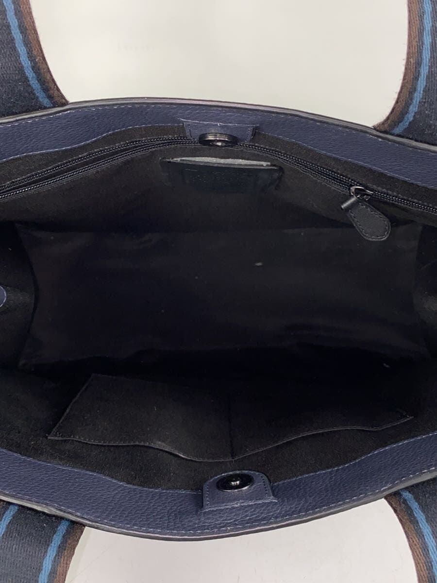 COACHSMITH Tote Bag Leather Navy Solid CM716 6