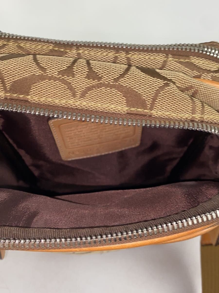 COACH Shoulder Bag Canvas Brown All Over Pattern 4270 6