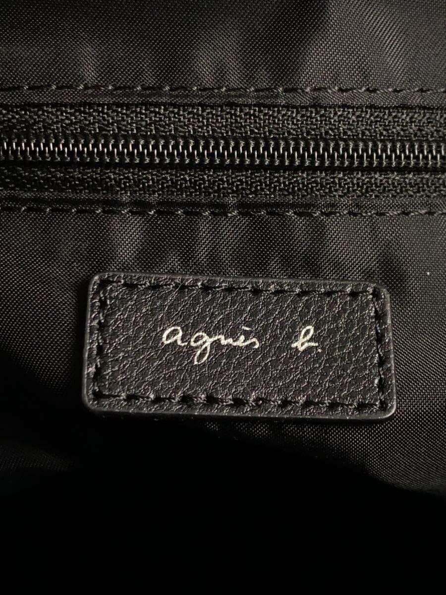 agnes b. Handbag Leather Black 5