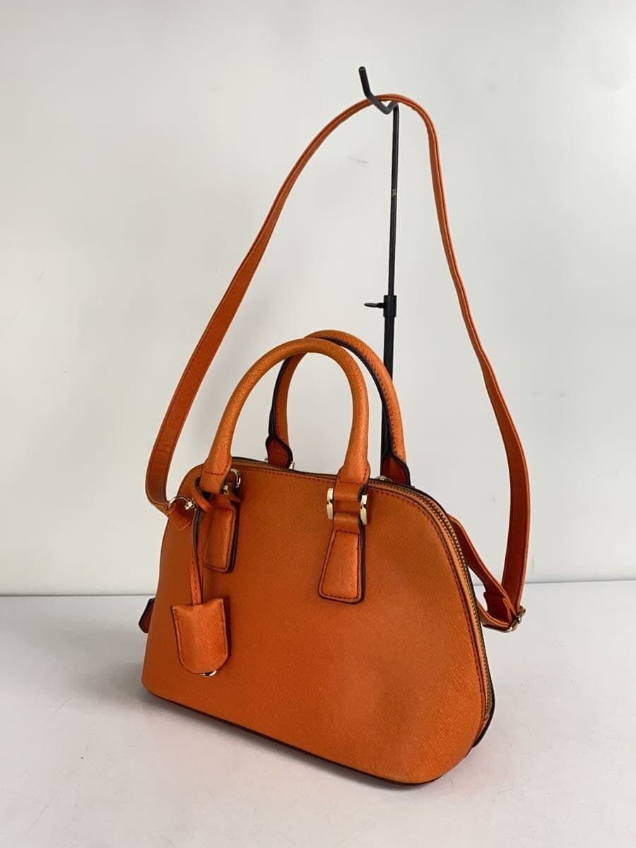 PERENNE Latina 2-Way Shoulder Bag Leather Orange Solid 2