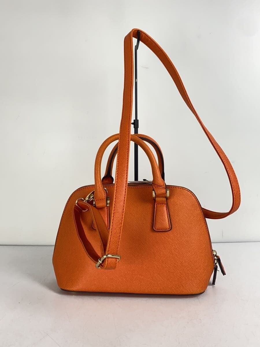 PERENNE Latina 2-Way Shoulder Bag Leather Orange Solid 3