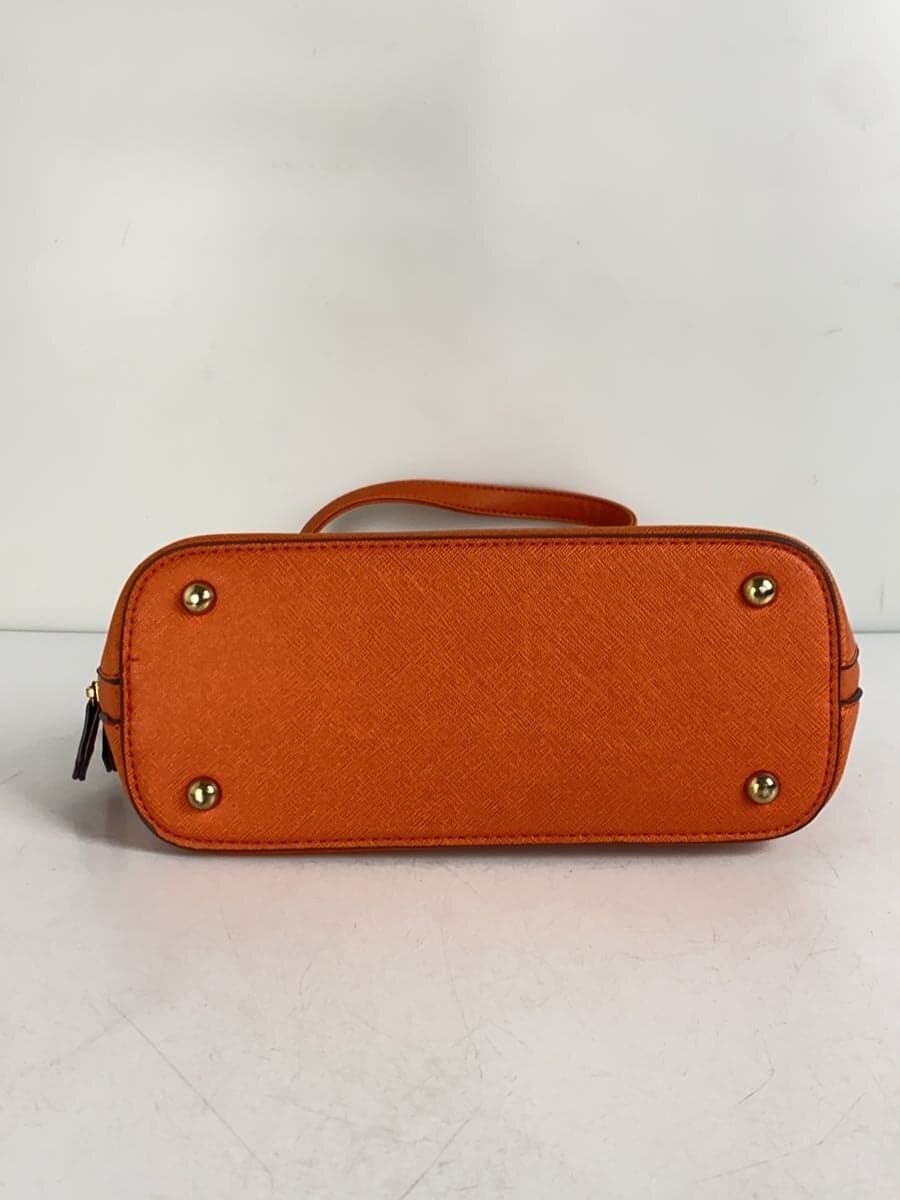 PERENNE Latina 2-Way Shoulder Bag Leather Orange Solid 4