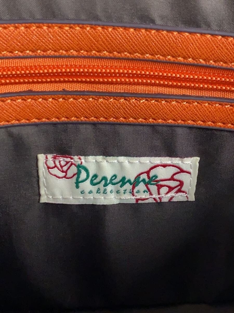 PERENNE Latina 2-Way Shoulder Bag Leather Orange Solid 5