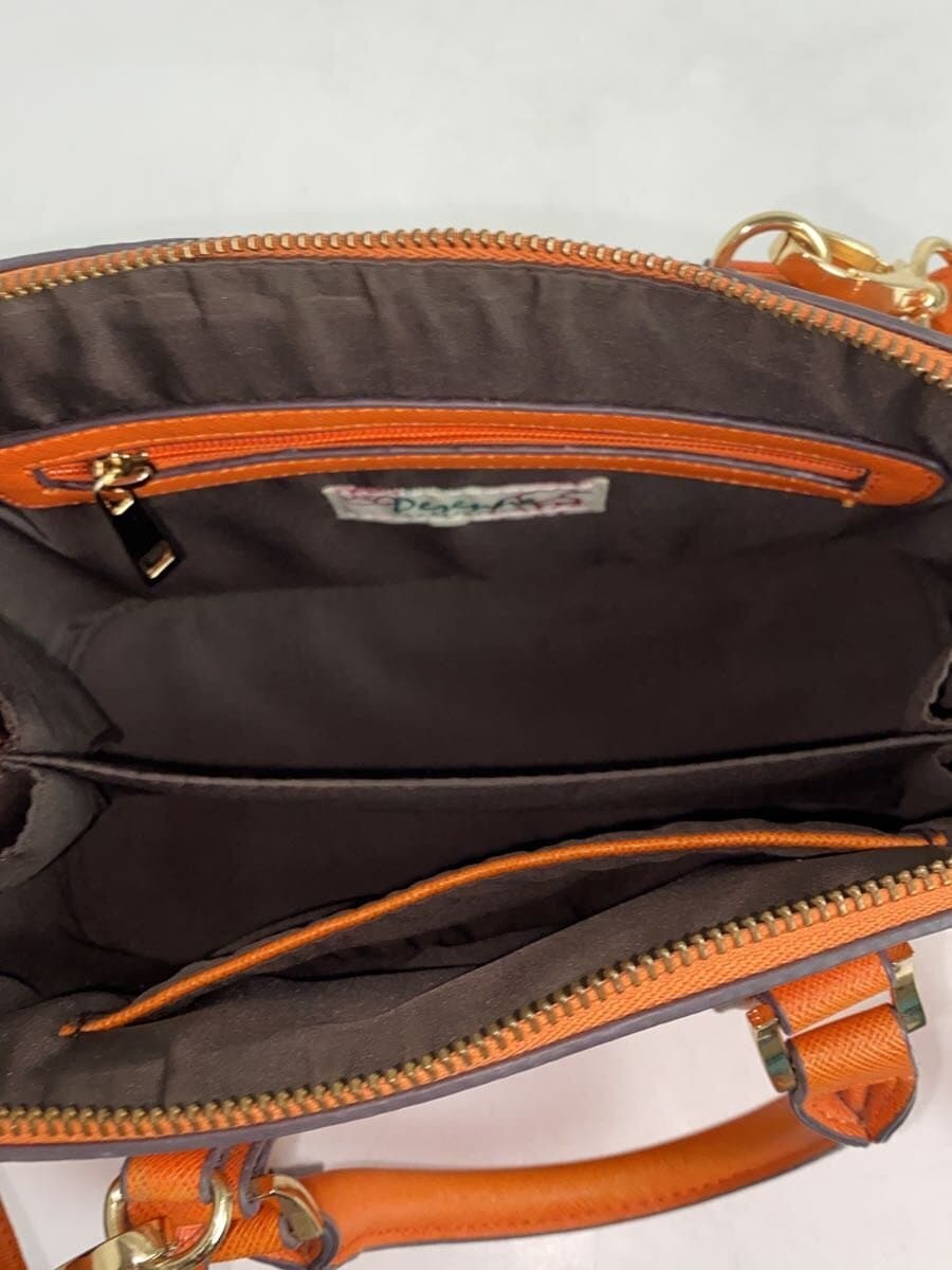 PERENNE Latina 2-Way Shoulder Bag Leather Orange Solid 6