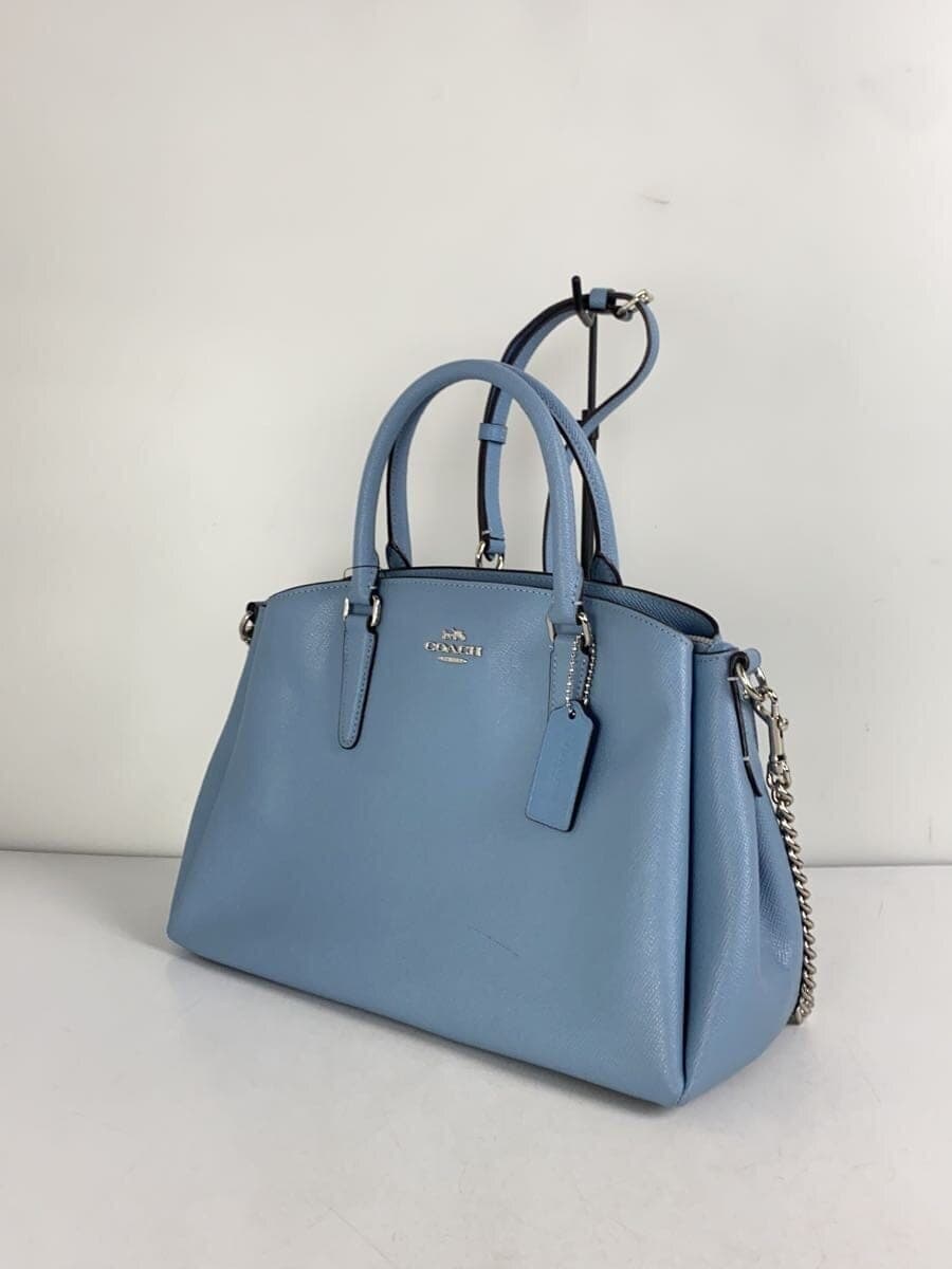 COACH2-Way Sage Carryall Bag Leather Blue Solid F28976 2