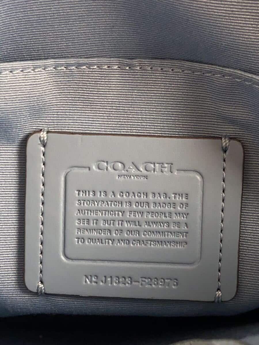 COACH2-Way Sage Carryall Bag Leather Blue Solid F28976 5