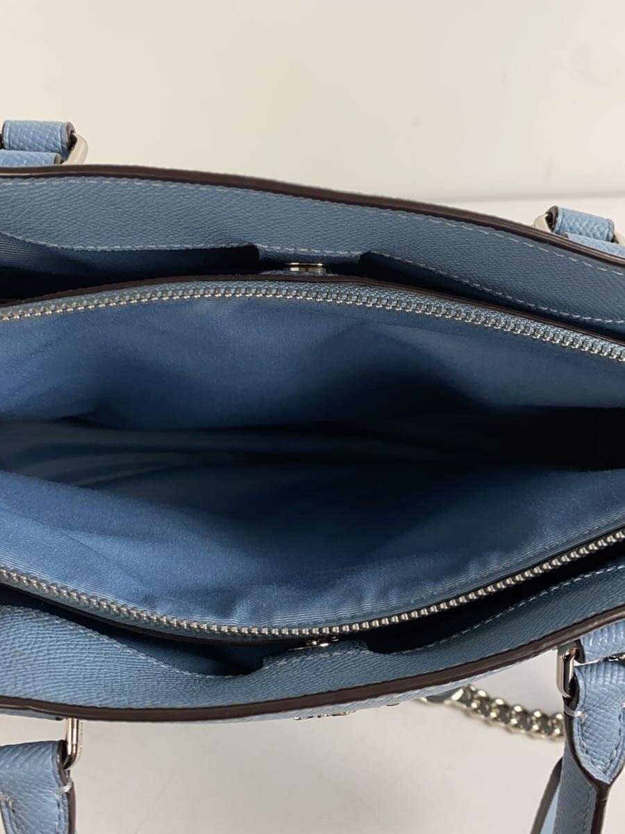 COACH2-Way Sage Carryall Bag Leather Blue Solid F28976 6