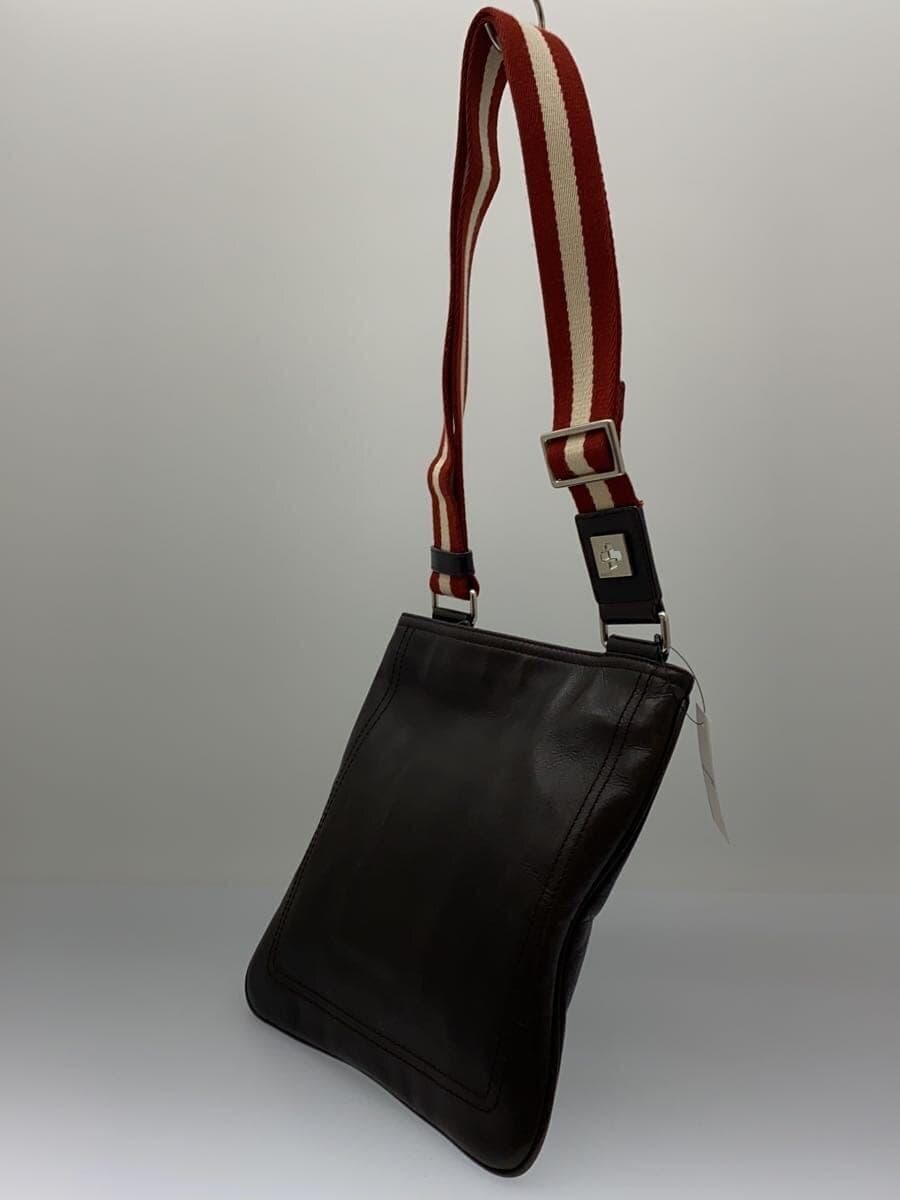 BALLY Shoulder Bag Leather BRW Solid Color 2