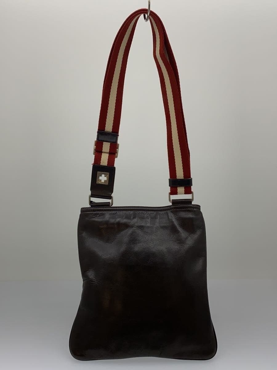 BALLY Shoulder Bag Leather BRW Solid Color 3