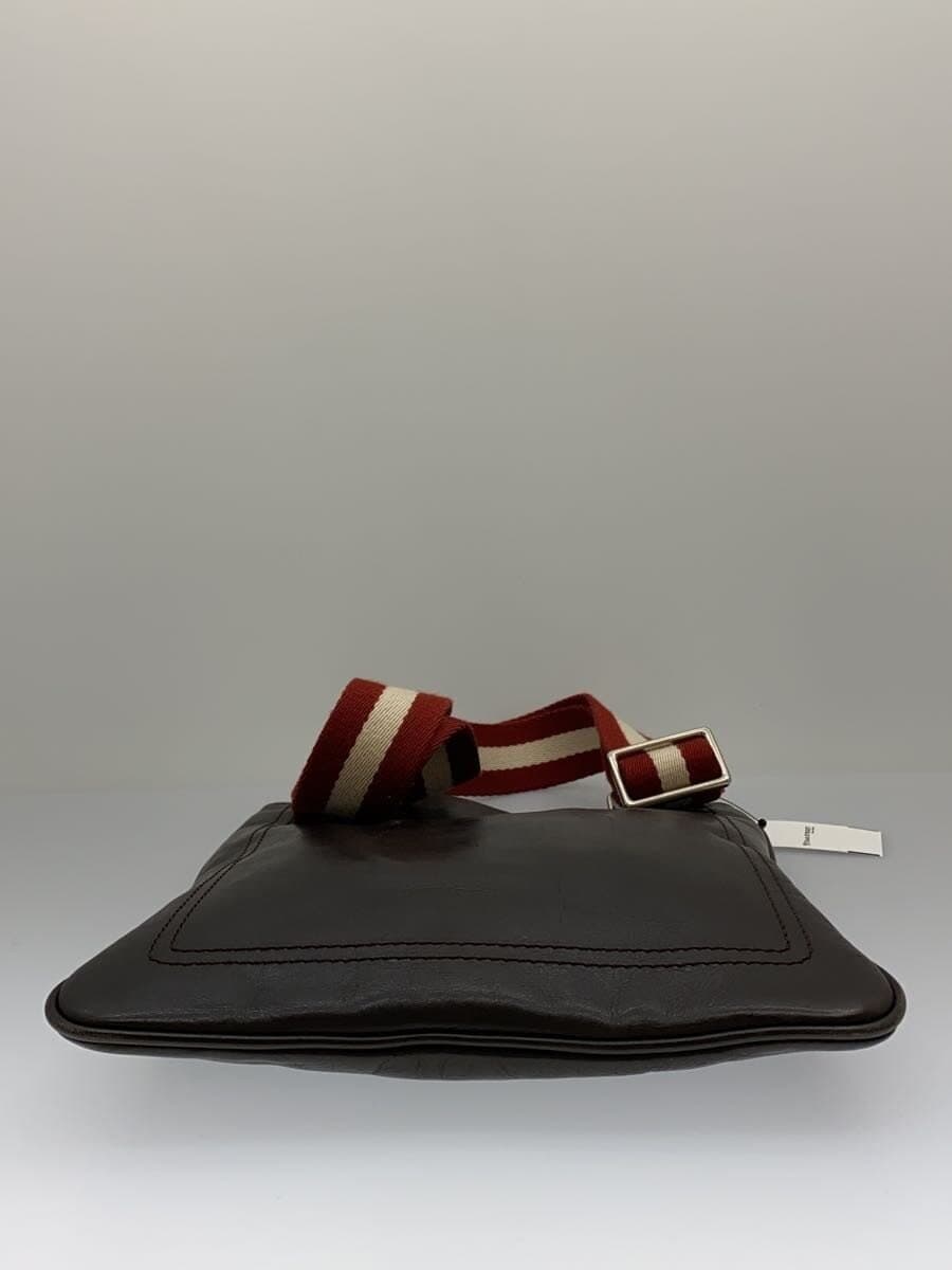 BALLY Shoulder Bag Leather BRW Solid Color 4