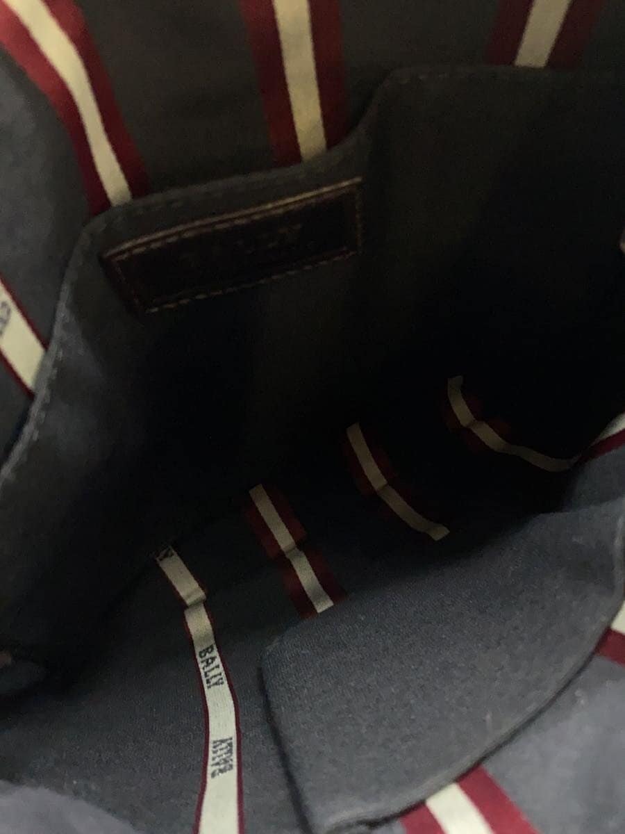 BALLY Shoulder Bag Leather BRW Solid Color 6