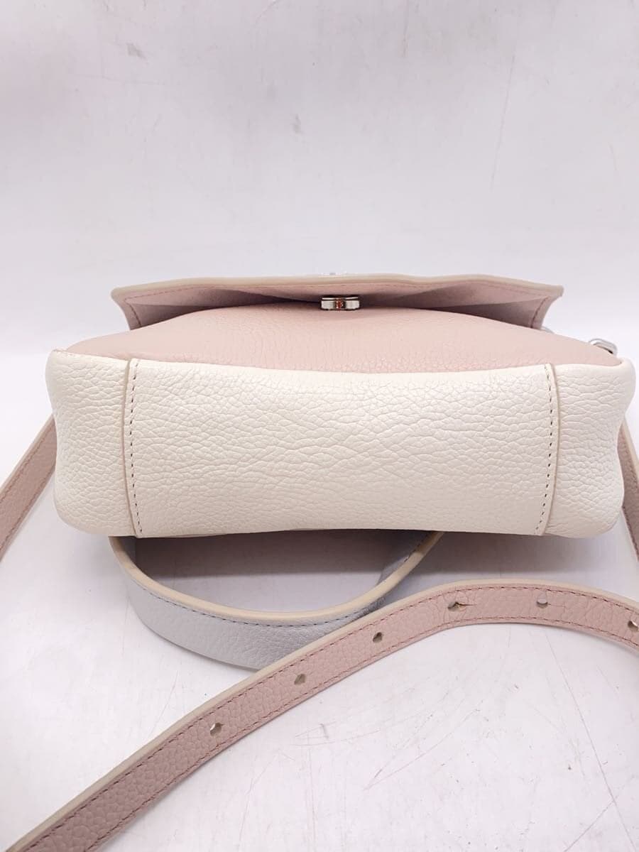 COLE HAAN Shoulder Bag Leather PNK Solid U06274 Mini Flap Bag 2-Way 4