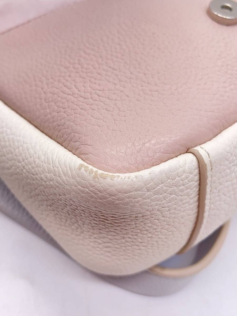 COLE HAAN Shoulder Bag Leather PNK Solid U06274 Mini Flap Bag 2-Way 7